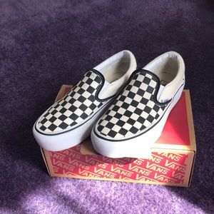 VANS classic checkered slip on PLATFORM